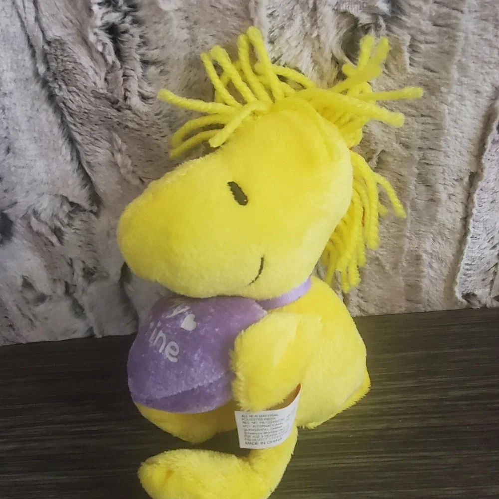 Peanuts Plush Woodstock Be My Valentine Purple Heart Key Clip/Backpack Belt Clip
